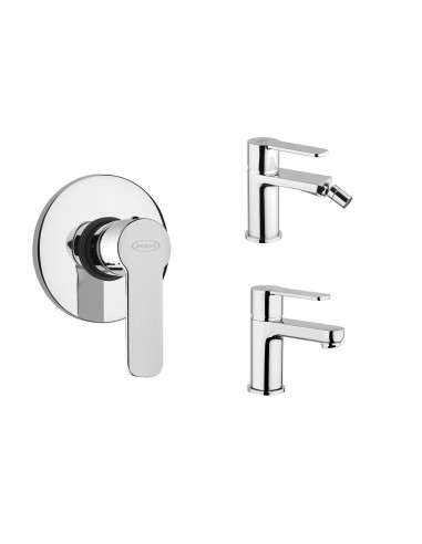 Set Miscelatore Lavabo - Bidet - Incasso Doccia | Jacuzzi Rubinetteria Eolo