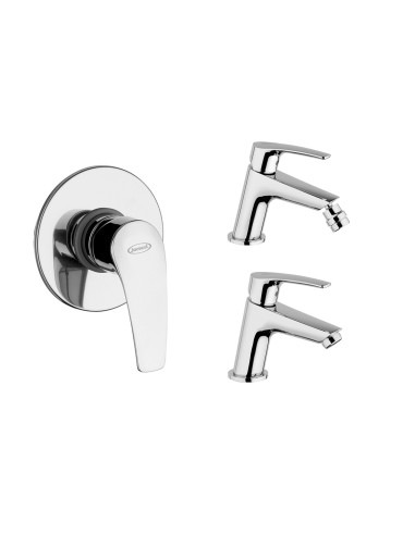 Set Miscelatore Lavabo - Bidet - Incasso Doccia | Jacuzzi Rubinetteria Lucente