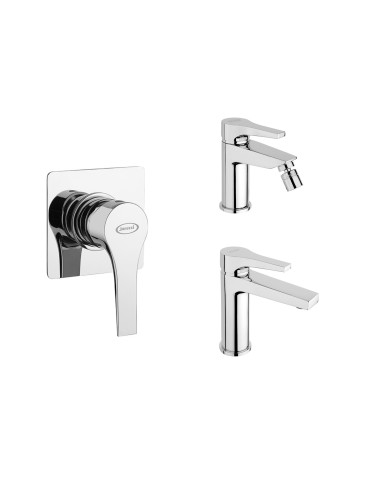 Set Miscelatore Lavabo - Bidet - Incasso Doccia | Jacuzzi Rubinetteria Moonlight