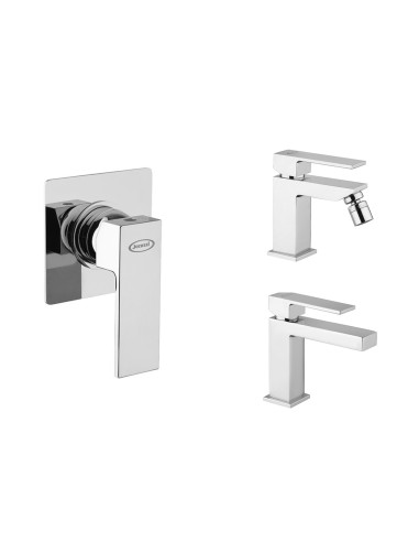Set Miscelatore Lavabo - Bidet - Incasso Doccia | Jacuzzi Rubinetteria Twinkle
