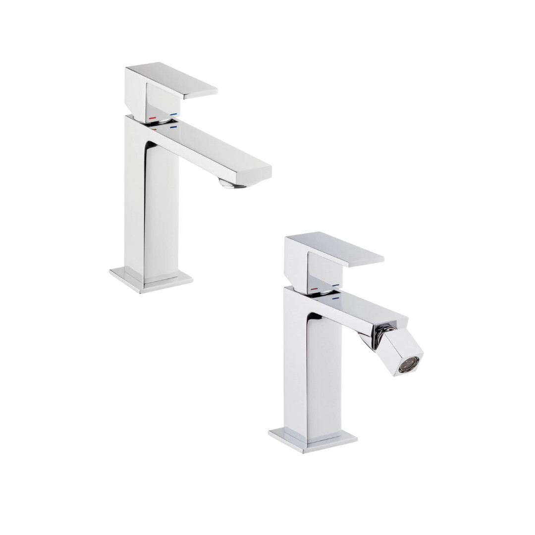 Set Miscelatore Lavabo e Bidet con Scarico Incluso | Emmevi Rubinetterie Gea