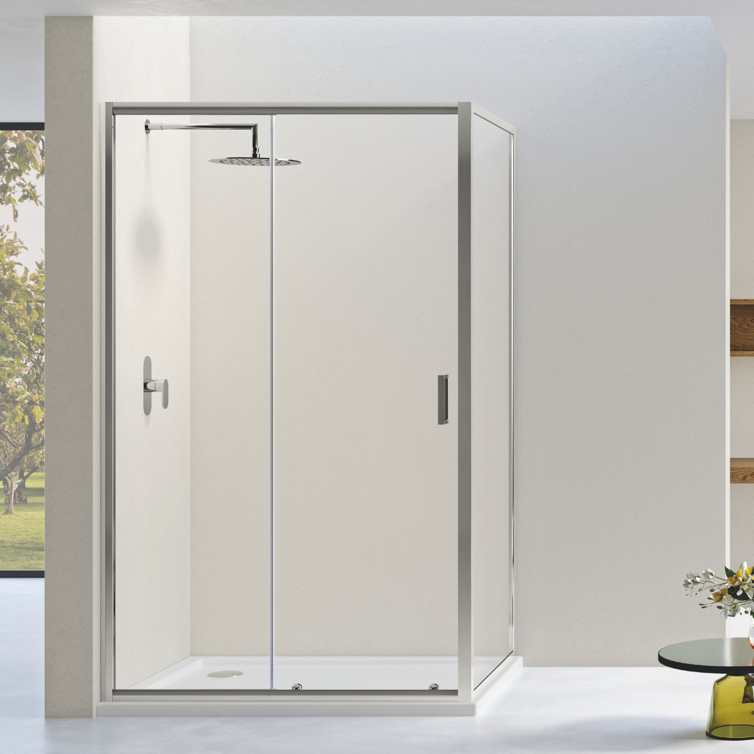 Porta Doccia da 140 cm In Cristallo Temperato 6 mm Trasparente 190h cm| New Vertigo