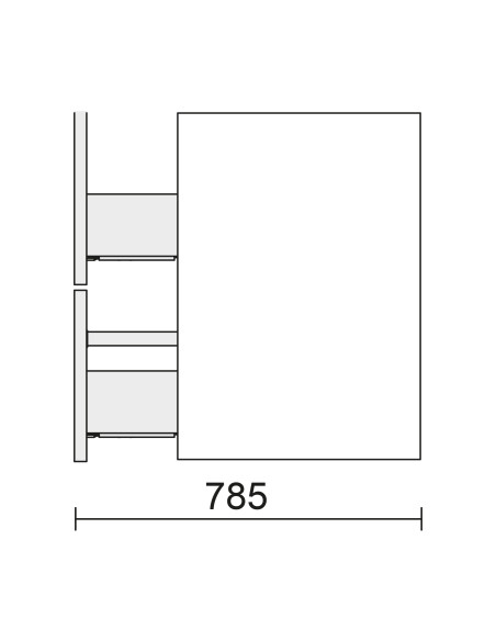 Mobile da Bagno Sospeso 80 cm Lavabo e Specchio Inclusi Macchiato | Salgar Spirit