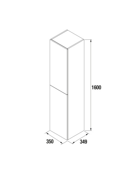 Colonna da Bagno Sospesa Reversibile 35x160 cm Macchiato | Salgar Alliance