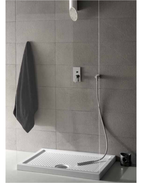 Piatto Doccia 70x100 Ceramica Antiscivolo Bianco Lucido H 6,5 cm | Globo Docciaviva Piatti Doccia Rettangolari