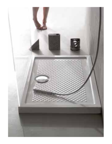 Piatto Doccia 70x100 Ceramica Antiscivolo Bianco Lucido H 6,5 cm | Globo Docciaviva Piatti Doccia Rettangolari