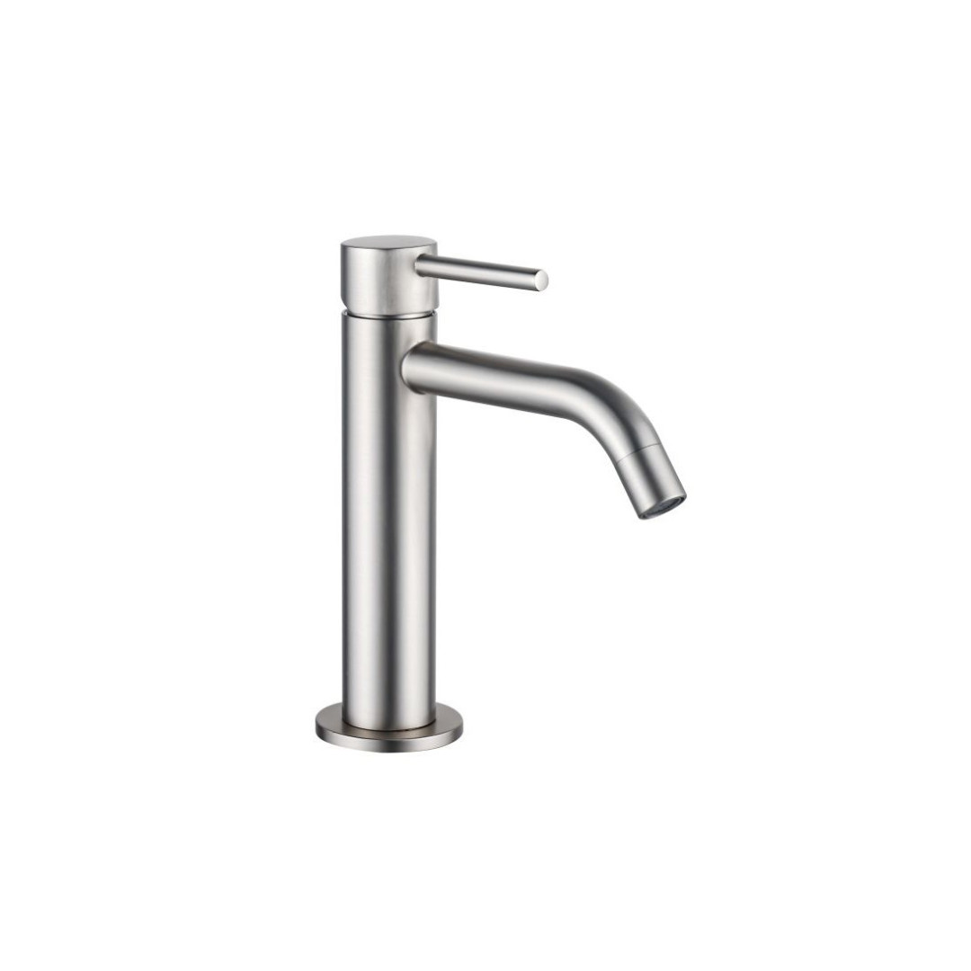Miscelatore Lavabo Nikel Spazzolato con Scarico Click Clack Incluso | Orta