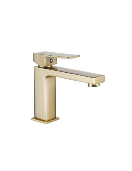 Miscelatore Lavabo Oro Spazzolato con Scarico Click Clack Incluso | Iseo Rubinetteria Lavabo Bagno