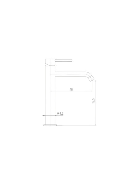 Miscelatore Lavabo Alto Cromo con Scarico Click Clack Incluso | Orta