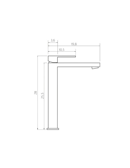 Miscelatore Lavabo Alto Oro Spazzolato | Iseo
