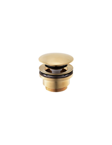 Piletta Scarico Lavabo e Bidet Tonda | Oro Spazzolato