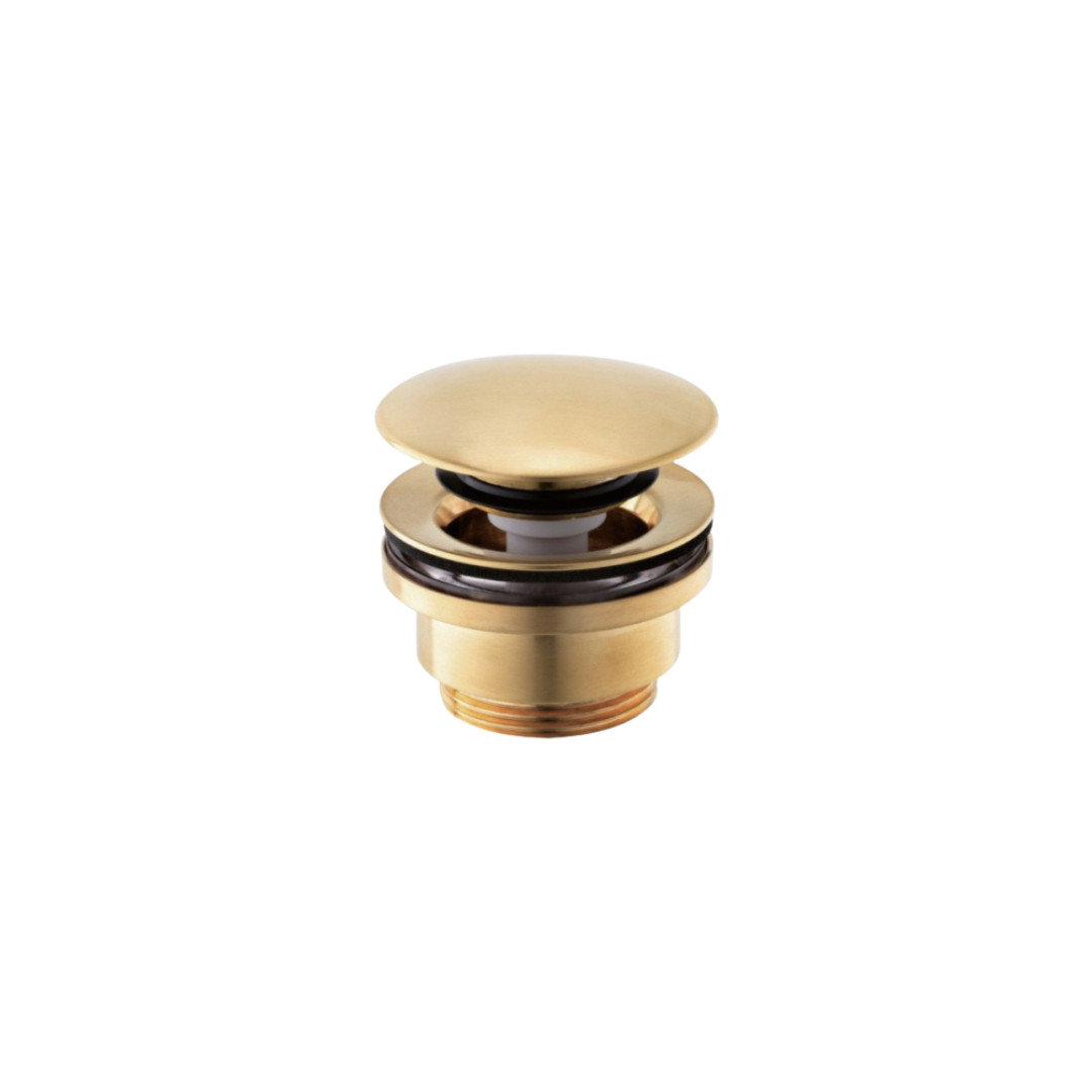 Piletta Scarico Lavabo e Bidet Tonda | Oro Spazzolato