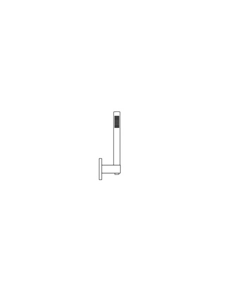 Set Doccia Acciaio Inox Quadro Nero Opaco 25 x 25 cm | Positano