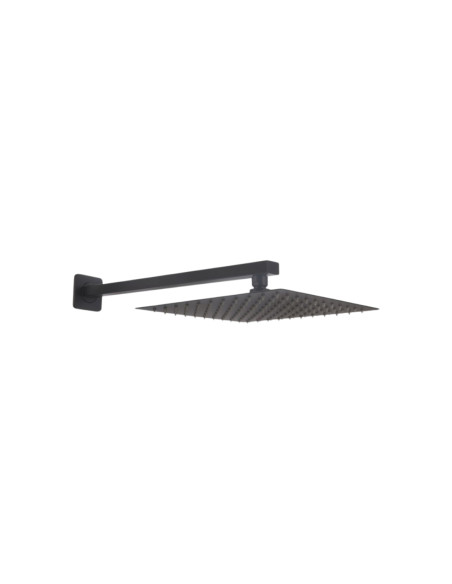 Set Doccia Acciaio Inox Quadro Nero Opaco 25 x 25 cm | Positano