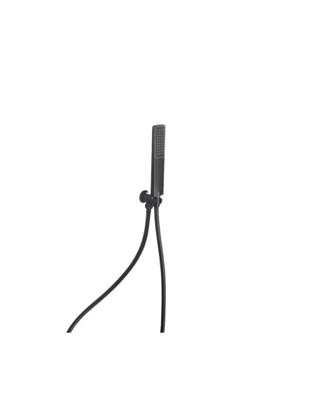 Set Doccia Acciaio Inox Quadro Nero Opaco 25 x 25 cm | Positano