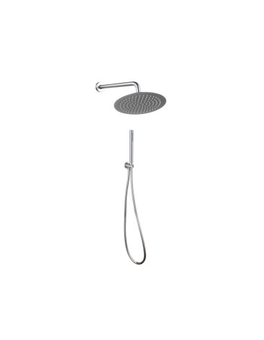 Set Doccia Acciaio Inox Tondo 25 cm Nikel Spazzolato | Positano