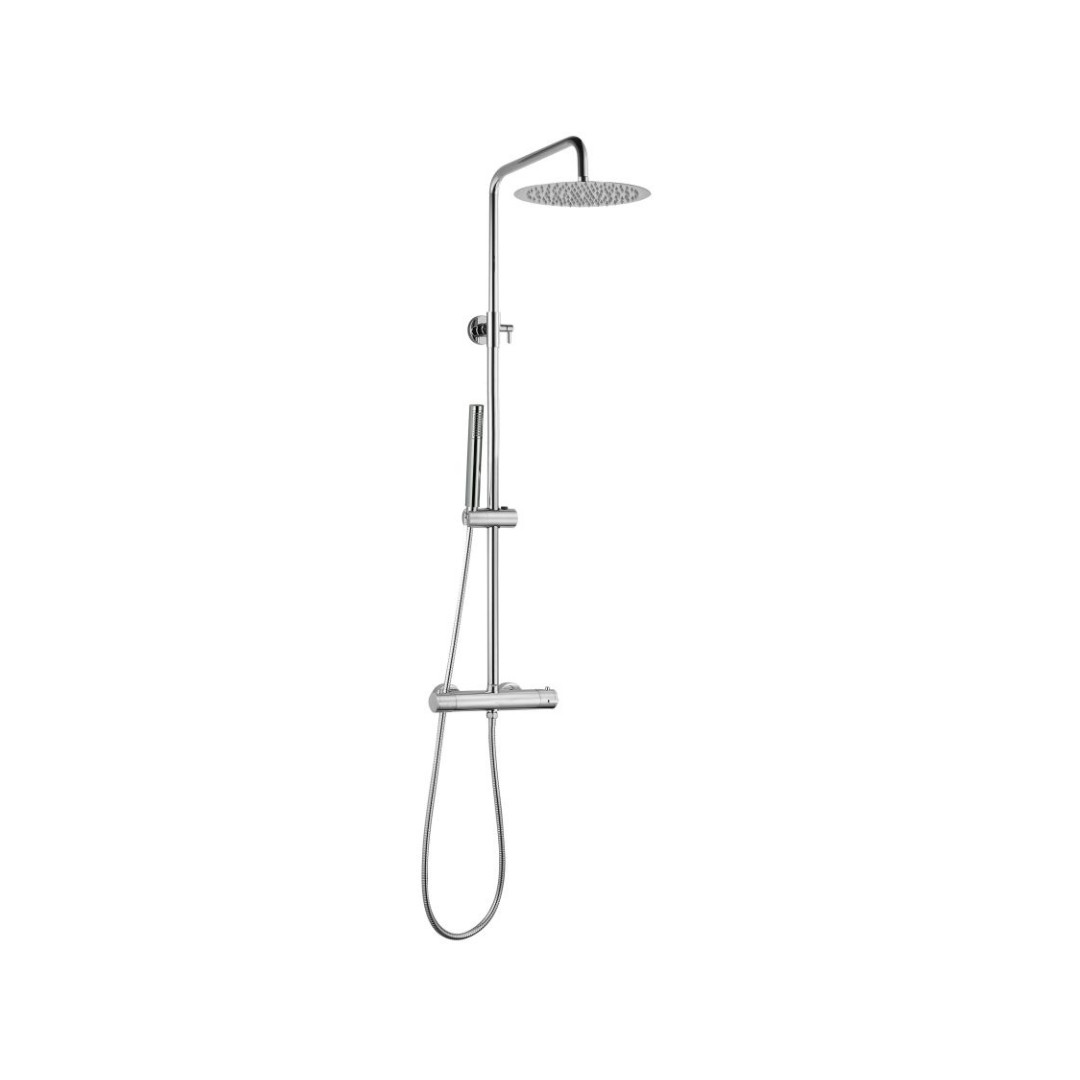 Colonna Doccia in Acciaio Inox con Deviatore Soffione Ø 25 cm | Pastorale