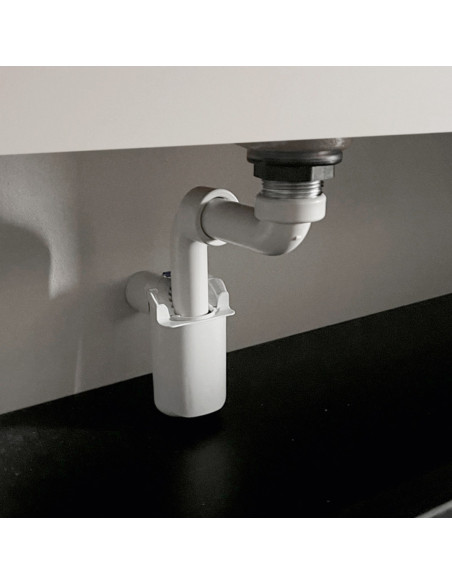 Composizione da Bagno Sospeso 105 cm Castoro Lavabo ad Una Vasca e Specchio Inclusi con Colonna Abbinata | Geromin Vera Plus