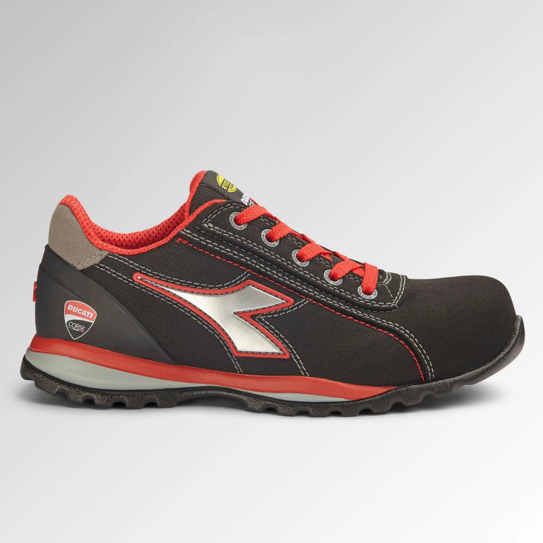 Scarpa Antinfortunistica S3S Nero/Rosso | Diadora Glove Low Ducati Monster