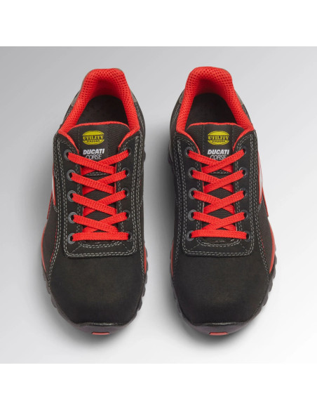 Scarpa Antinfortunistica S3S Nero/Rosso | Diadora Glove Low Ducati Monster