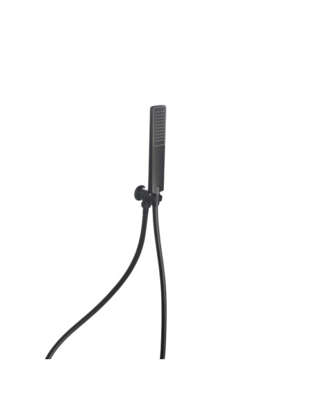 Set Doccia Acciaio Inox Tondo Nero Opaco 25 cm | Positano