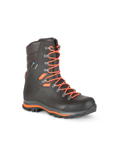Scarponi da Caccia Impermeabili con Suola Vibram Marrone-Arancio Fluo | Aku Riserva Hi 200 Gtx