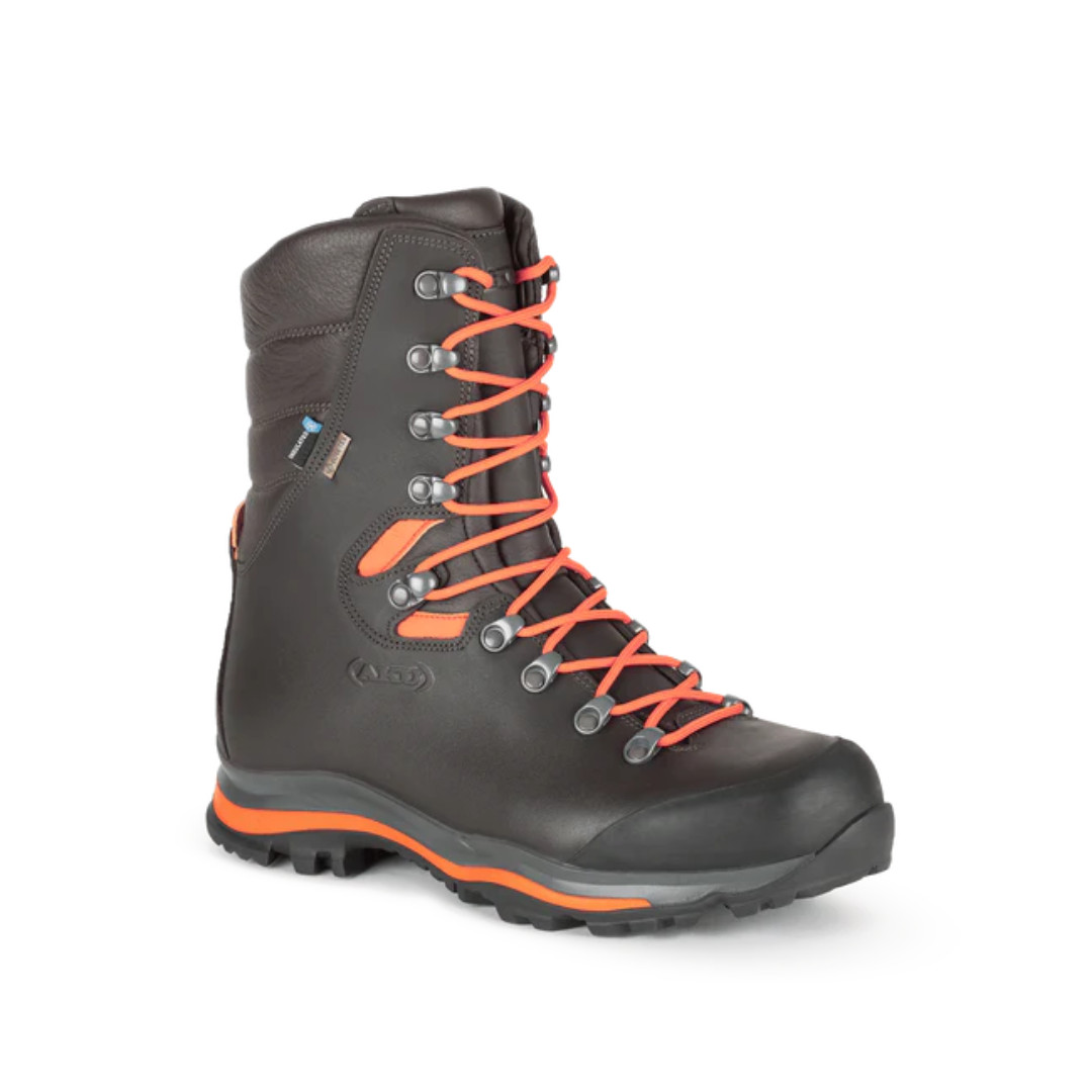 Scarponi da Caccia Impermeabili con Suola Vibram Marrone-Arancio Fluo | Aku Riserva Hi 200 Gtx