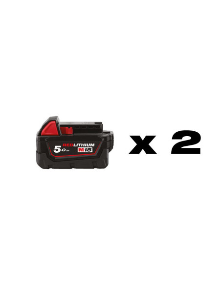 Kit 18V Tassellatore + Trapano a Percussione + Smerigliatrice + 2 Batterie 5 Ah  | Milwaukee M18 PPA3-502