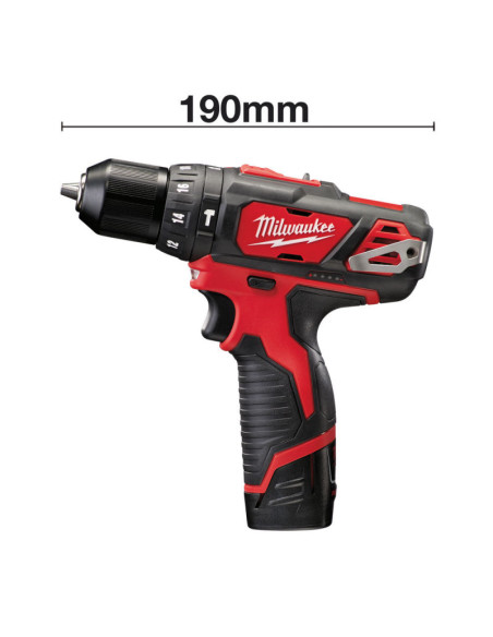 Kit 12V Trapano Avvitatore Compatto con Percussione  | Milwaukee M12 BPD-202C