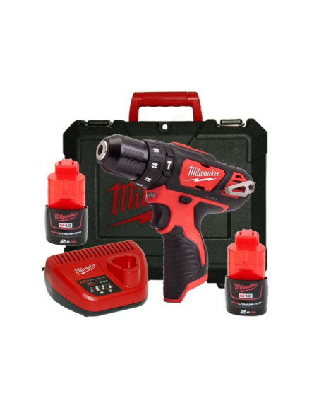 Kit 12V Trapano Avvitatore Compatto con Percussione  | Milwaukee M12 BPD-202C