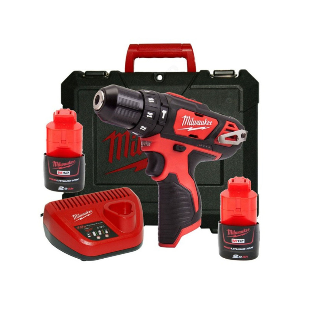 Kit 12V Trapano Avvitatore Compatto con Percussione  | Milwaukee M12 BPD-202C