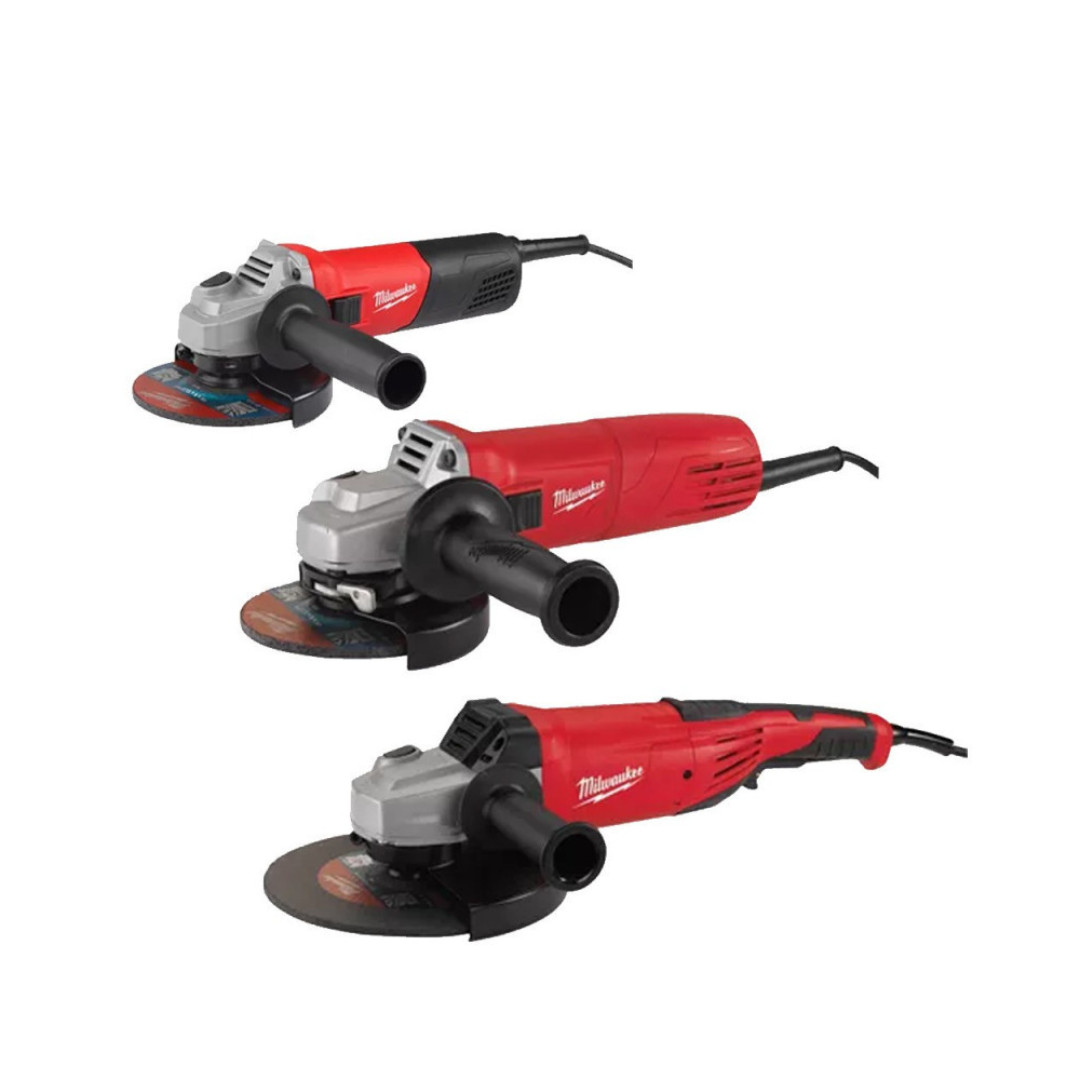 Kit 3 Smerigliatrici Milwaukee 800W – 1000W – 2200W  | Milwaukee AG22+AG10+AG800