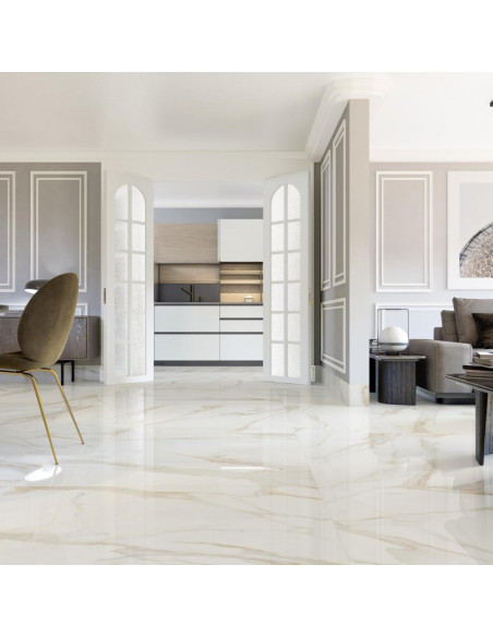 Pavimento Gres Porcellanato Rettificato Lucido Effetto Marmo 60 x 120 cm | Pamesa Portofino Gold Pavimenti in Gres Porcellanato