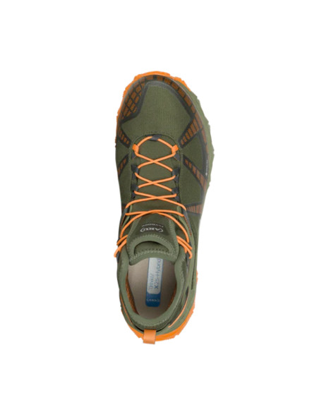 Scarponi da Trekking Impermeabili con Suola Vibram Verde Militare-Arancio | Aku Flyrock Mid