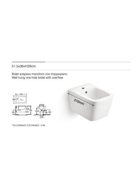 WC e Bidet Sospesi in Coppia – Set Completo con Copriwater Soft-Close Design Moderno | Velaria Coppia Sanitari