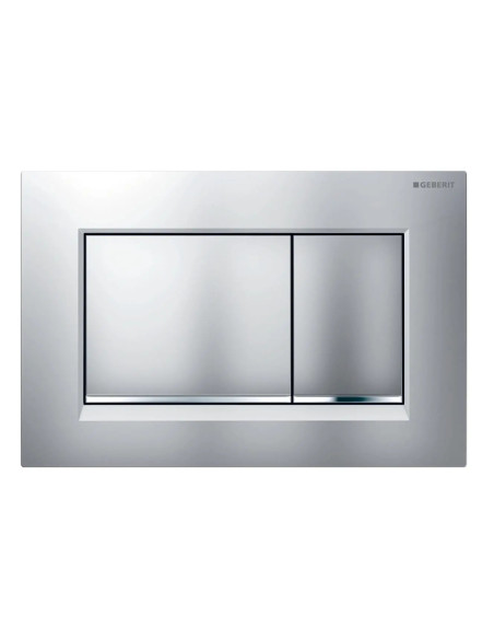 Placca di Comando Cromo Opaco Smaltato/Cromo Lucido – Doppio Pulsante Elegante ed Efficiente | Geberit Sigma20 Placche di Comand