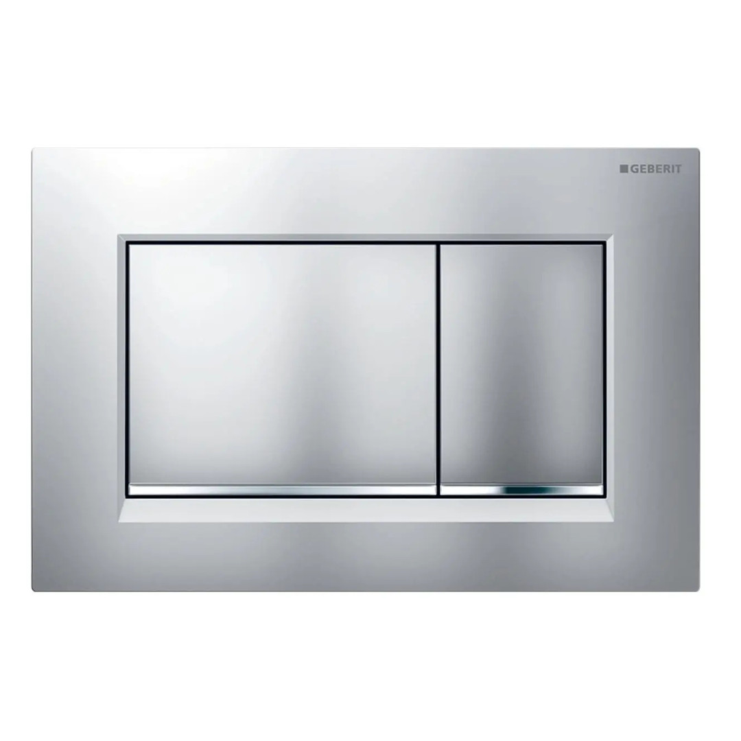 Placca di Comando Cromo Opaco Smaltato/Cromo Lucido – Doppio Pulsante Elegante ed Efficiente | Geberit Sigma20