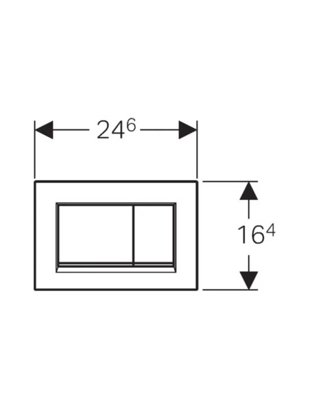 Placca di Comando Bianco/Placcato Oro – Doppio Pulsante Elegante ed Efficiente | Geberit Sigma20