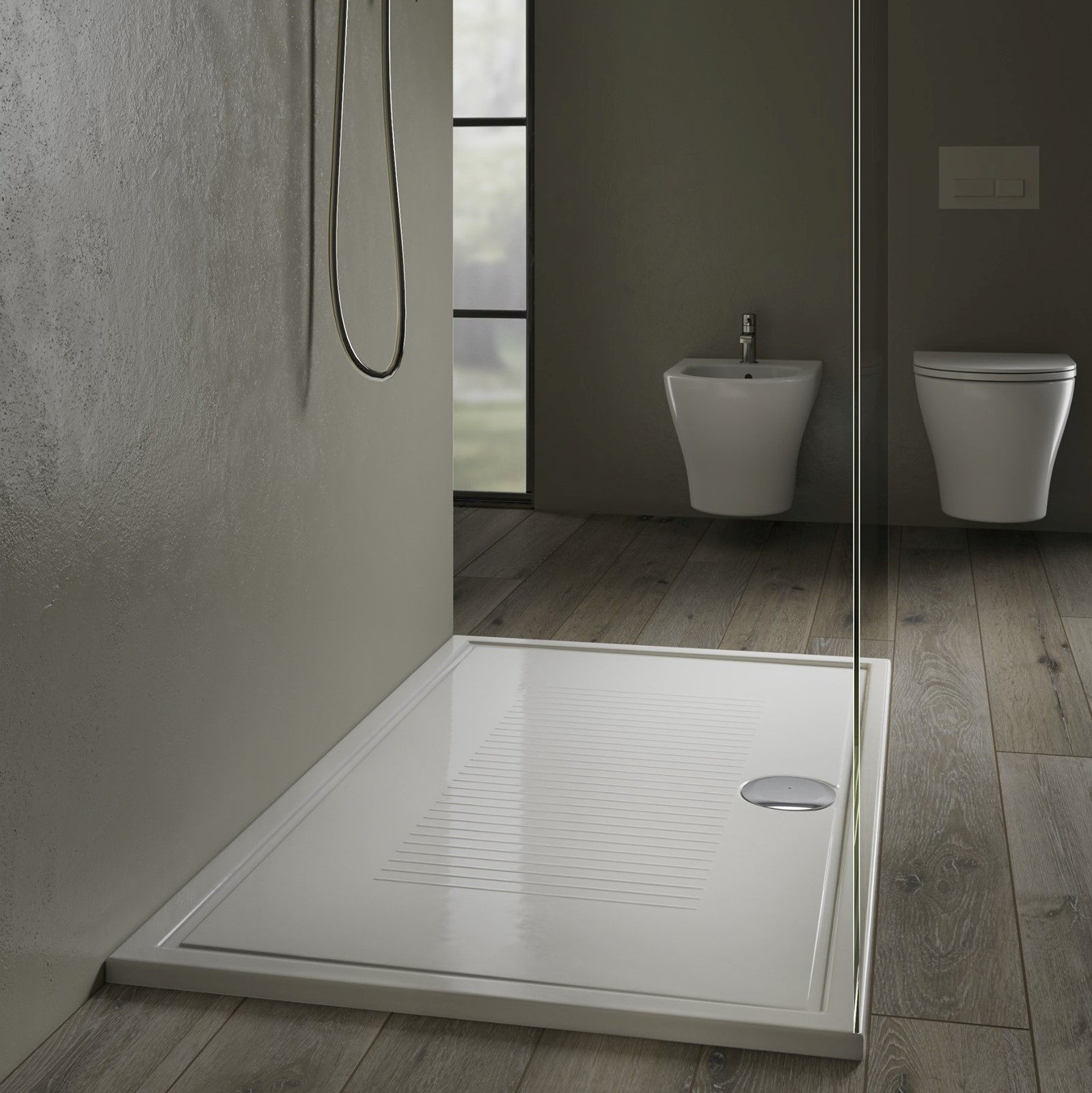 Piatto Doccia 80x100 Ceramica Bianco Lucido | LIF H3