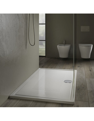 Piatto Doccia 70x120 Ceramica Bianco | Lucido LIF H3 Piatti Doccia Rettangolari
