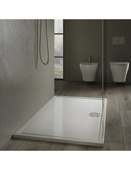 Piatto Doccia 70x120 Ceramica Bianco | Lucido LIF H3 Piatti Doccia Rettangolari