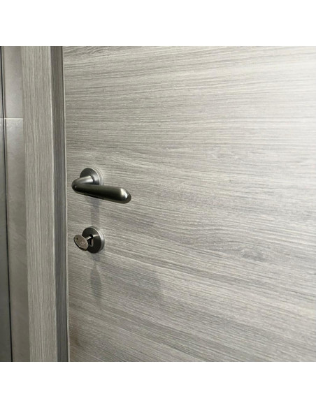 Porta Da Interno Rovere Grigio Reversibile Battente e Scorrevole | Techwood Porte Per Interno