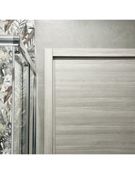 Porta Da Interno Rovere Grigio Reversibile Battente e Scorrevole | Techwood Porte Per Interno