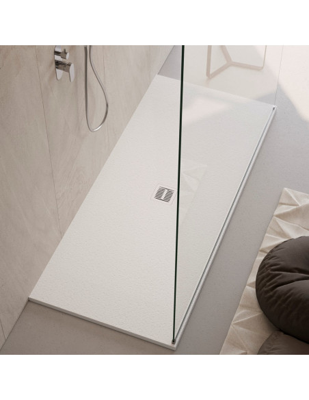 Piatto Doccia 70x90 Effetto Pietra Bianco H 3 cm | Vanita Docce Cupido Evo Piatti Doccia Rettangolari