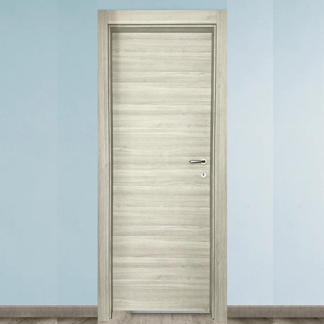 Porta Da Interno Rovere Grigio Reversibile Battente e Scorrevole | Techwood