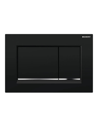 Placca di Comando Nero/Cromo Lucido – Doppio Pulsante Elegante ed Efficiente | Geberit Sigma20 Placche di Comando