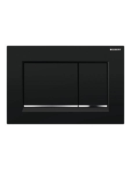 Placca di Comando Nero/Cromo Lucido – Doppio Pulsante Elegante ed Efficiente | Geberit Sigma20 Placche di Comando