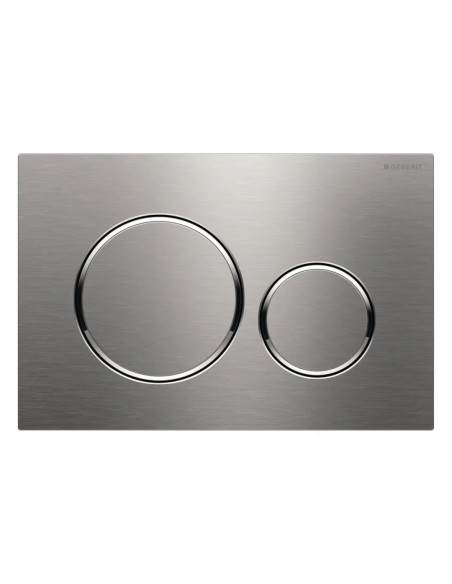 Placca di Comando Acciaio Inox Spazzolato/Lucido Doppio Scarico| Geberit Sigma20 Placche di Comando