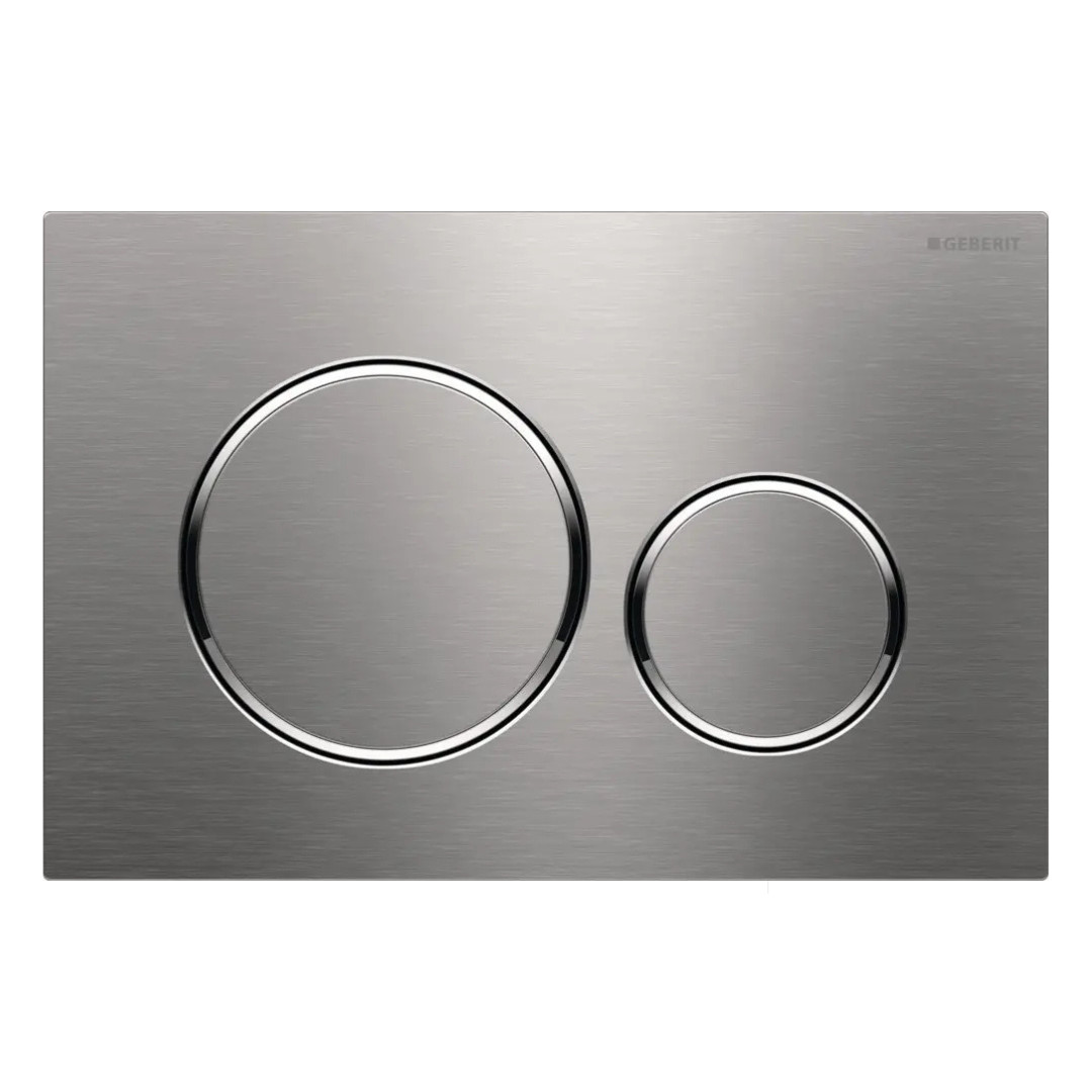 Placca di Comando Acciaio Inox Spazzolato/Lucido Doppio Scarico| Geberit Sigma20