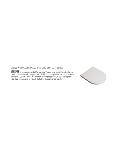 WC e Bidet Filomuro in Coppia – Set Completo con Copriwater Soft-Close Design Moderno | Dalia 56.35 Coppia Sanitari